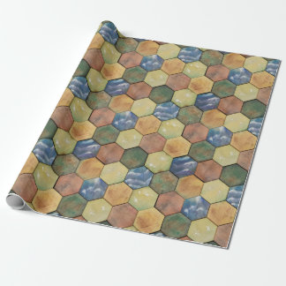 Hex Tile-opvulpapier Cadeaupapier