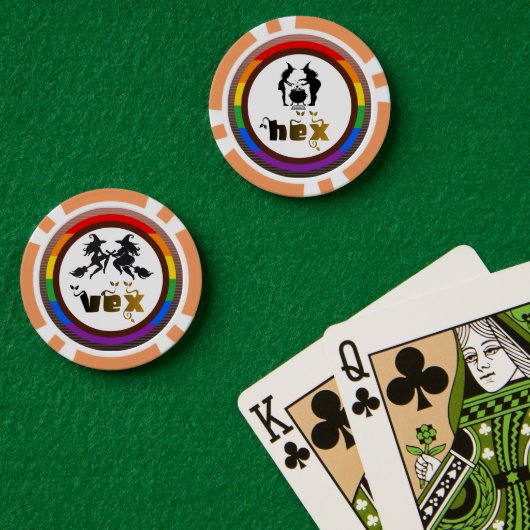 Hex. Vex. Lichaamspositieve en diverse heksen Poker Chips (Pokertafel (Dubbel))