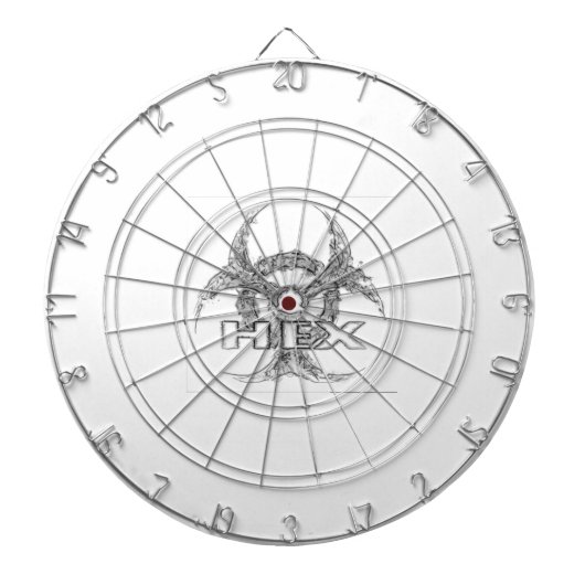 HEX White Dartboard Dartbord (Voorkant)