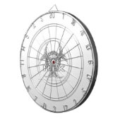 HEX White Dartboard Dartbord (Voorkant Rechts)