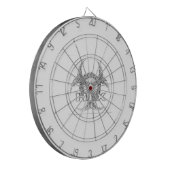 HEX White Dartboard Dartbord (Voorkant Links)