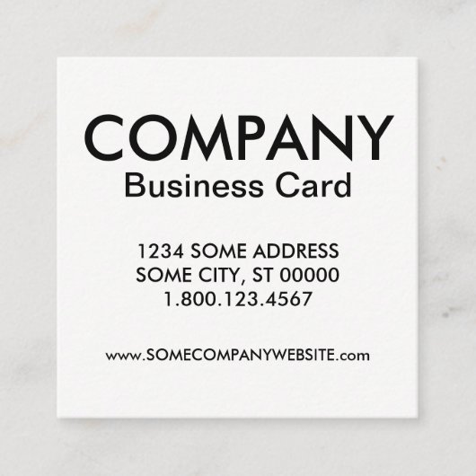 hexa-bedrijfskaart vierkante visitekaartje (Voorkant)