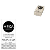 HEXA Company visitekaartje Rubberstempel (Gestempeld)