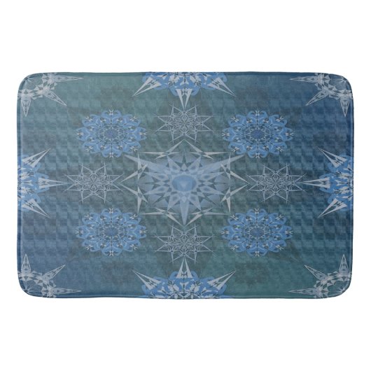 Hexa driehoeken yantra bloemblaadjes inscriptie badmat (Voorkant)