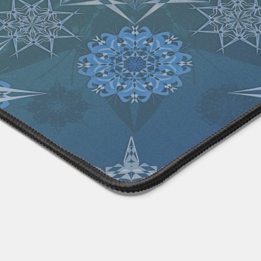 Hexa driehoeken yantra bloemblaadjes inscriptie bureaumat (Hoek)