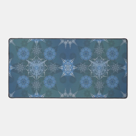 Hexa driehoeken yantra bloemblaadjes inscriptie bureaumat (Voorkant)