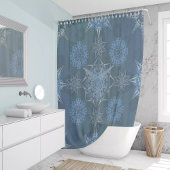 Hexa driehoeken yantra bloemblaadjes inscriptie douchegordijn