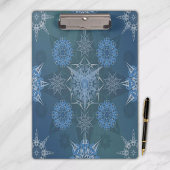 Hexa driehoeken yantra bloemblaadjes inscriptie klembord