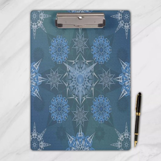 Hexa driehoeken yantra bloemblaadjes inscriptie klembord