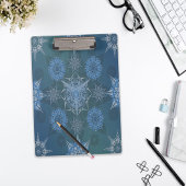 Hexa driehoeken yantra bloemblaadjes inscriptie klembord