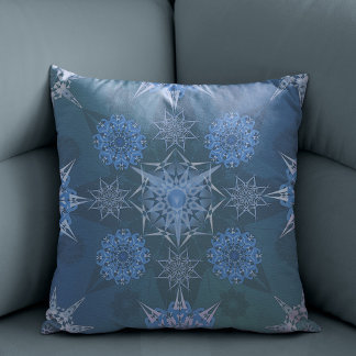 Hexa driehoeken yantra bloemblaadjes inscriptie kussen