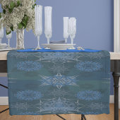 Hexa driehoeken yantra bloemblaadjes inscriptie lange tafelloper