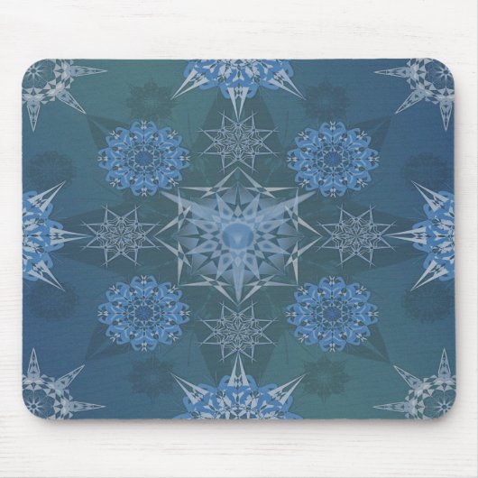 Hexa driehoeken yantra bloemblaadjes inscriptie muismat (Voorkant)