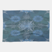 Hexa driehoeken yantra bloemblaadjes inscriptie theedoek (Horizontaal)