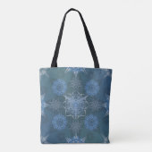 Hexa driehoeken yantra bloemblaadjes inscriptie tote bag (Achterkant)
