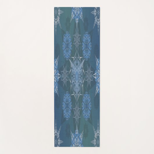 Hexa driehoeken yantra bloemblaadjes inscriptie yogamat (Voorkant)