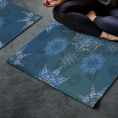 Hexa driehoeken yantra bloemblaadjes inscriptie yogamat