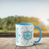 Hexa driehoeken yantra bloemblaadjes mok