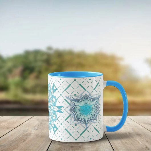 Hexa driehoeken yantra bloemblaadjes mok