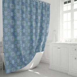 Hexa driehoeken yantra inscriptie (nieuwe versie) douchegordijn