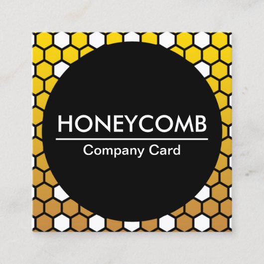 hexa honeycomb company card vierkante visitekaartje (Voorkant)