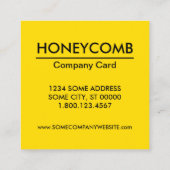 hexa honeycomb company card vierkante visitekaartje (Achterkant)