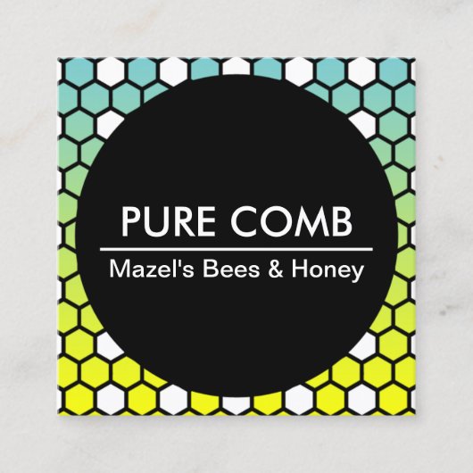hexa honeycomb vierkante visitekaartje (Voorkant)