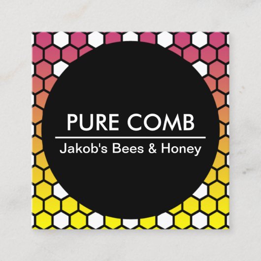 hexa honeycomb vierkante visitekaartje (Voorkant)