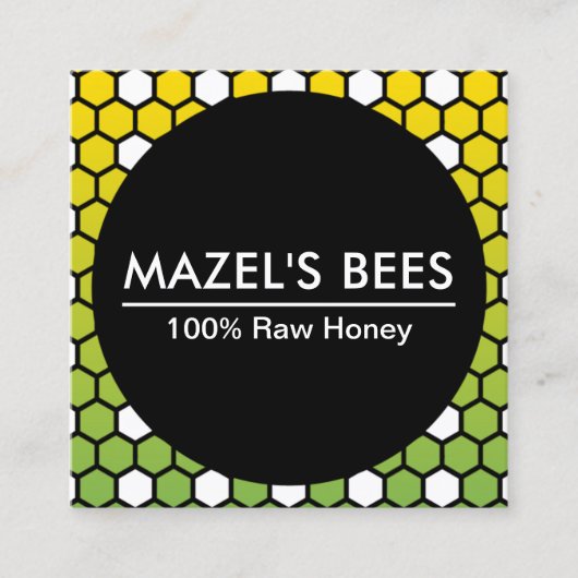 hexa honeycomb vierkante visitekaartje (Voorkant)