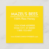 hexa honeycomb vierkante visitekaartje (Achterkant)