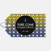 Hexa Honingraat Bijenwas Label Cadeaulabel (Achterkant Horizontaal)