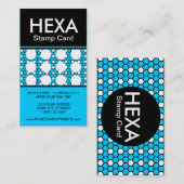 Hexa stempelkaart (kleur aanpasbaar) visitekaartje (Voorkant / Achterkant)