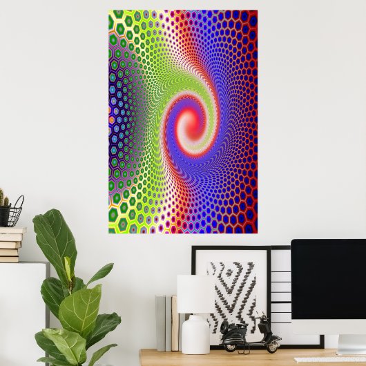 Hexacomb Spiral Poster (Thuiskantoor)