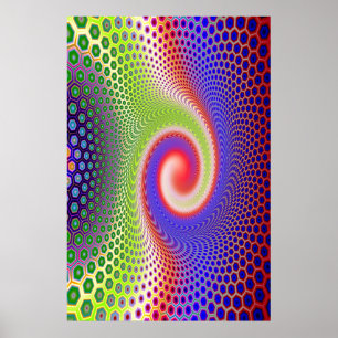 Hexacomb Spiral Poster