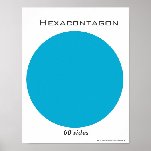 Hexacontagon Poster van veelhoek (Voorkant)