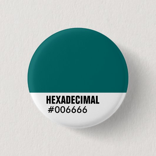 HEXADECIMAAL Kleurensjabloon - Aangepast Ronde Button 3,2 Cm (Voorkant)