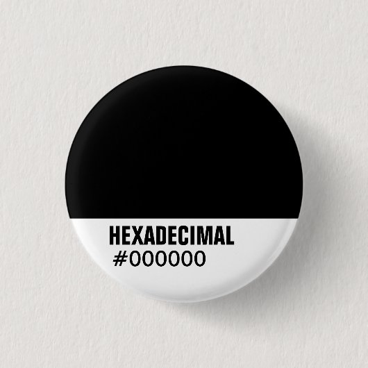 HEXADECIMAAL Sjabloon van kleuren - Gepersonalisee Ronde Button 3,2 Cm (Voorkant)