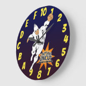 Hexadecimale superheld Geek Grote Klok (Hoek)