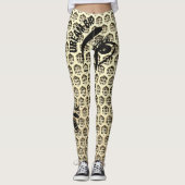 HexaFlow Mesh Leggings – Vet in Geel (Voorkant)