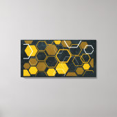 HexaFlux: futuristische hexagonale stroming Canvas Afdruk (Voorkant)