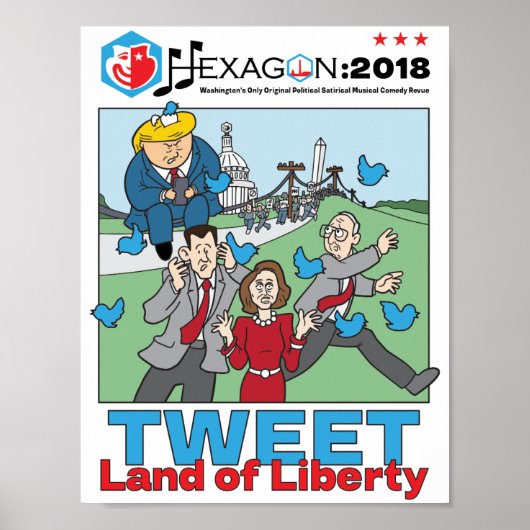 Hexagon 2018: Tweet Land of Liberty Poster (Voorkant)