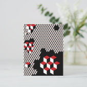 Hexagon abstract geometrisch ontwerp briefkaart (Staand voorkant)