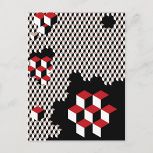 Hexagon abstract geometrisch ontwerp briefkaart