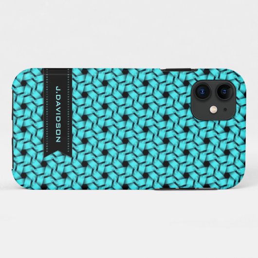HeXaGoN Aqua Weave Pattern iPhone 5 Hoesje (Achterkant (horizontaal))