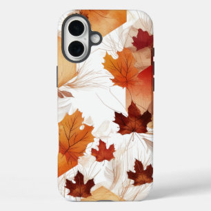 Hexagon Autumn Leaves – Apple iPhone 16 Plus-telef Plus Hoesje
