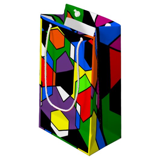 Hexagon Bauhaus Klein Cadeauzakje (Voorkant Gekanteld)
