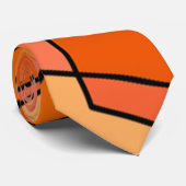 Hexagon Bauhaus - Oranje Stropdas (Opgerold)