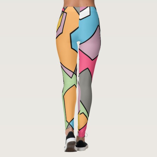 Hexagon Bauhaus - Pastels Leggings (Achterkant)