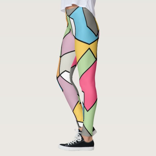 Hexagon Bauhaus - Pastels Leggings (Links)