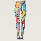 Hexagon Bauhaus - Pastels Leggings (Voorkant)